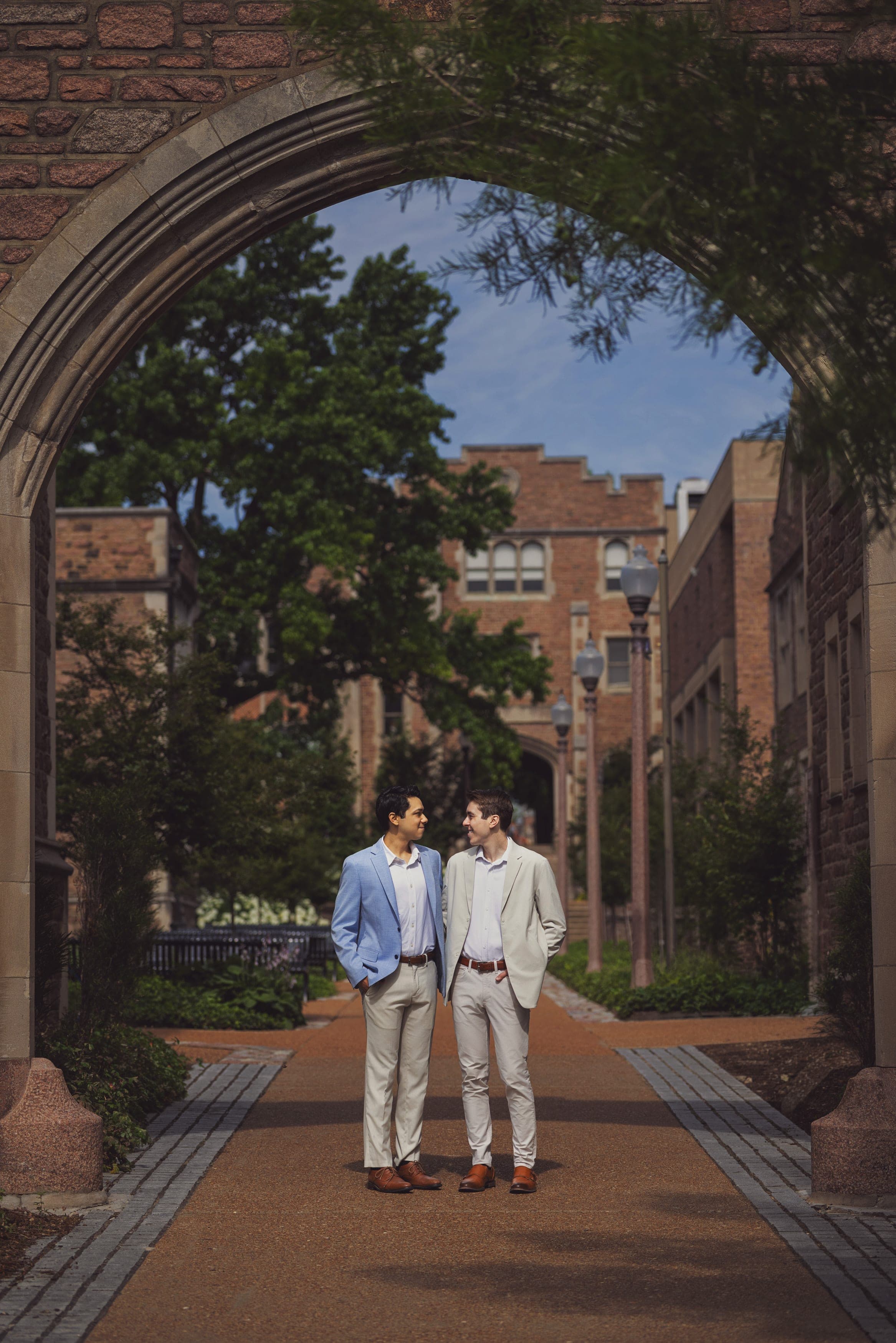 Jesse + Luke's Engagement Session at Washington University. Photo by Zach Dalin, St. Louis photographer.