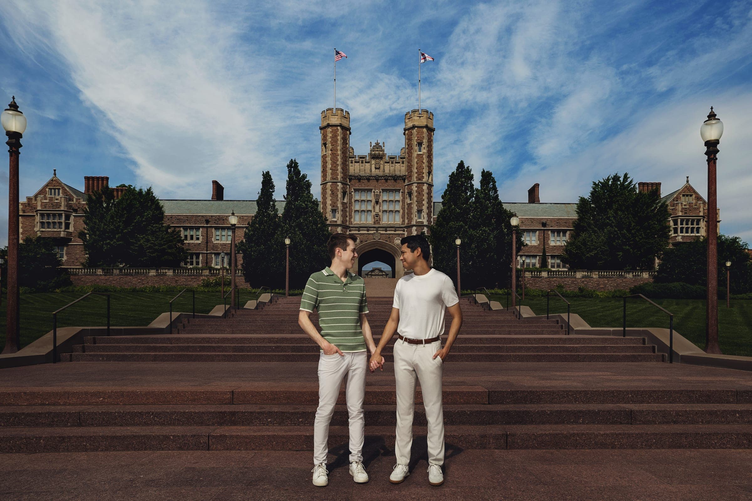 Jesse + Luke's Engagement Session at Washington University. Photo by Zach Dalin, St. Louis photographer.