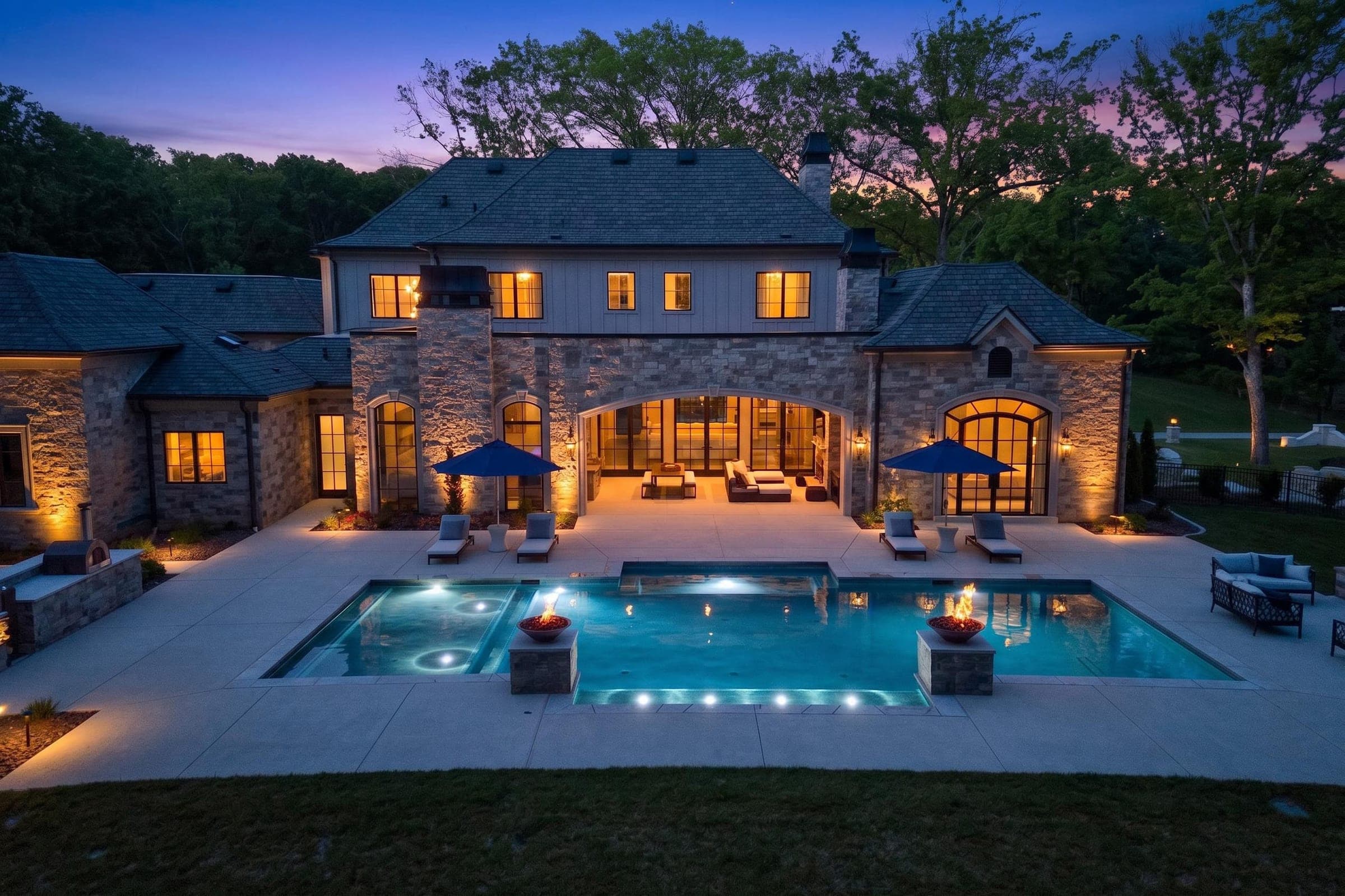 Behind the Lens: A Luxury Pool Build in Huntleigh with Oasis Pools. Photo by Zach Dalin, St. Louis photographer.