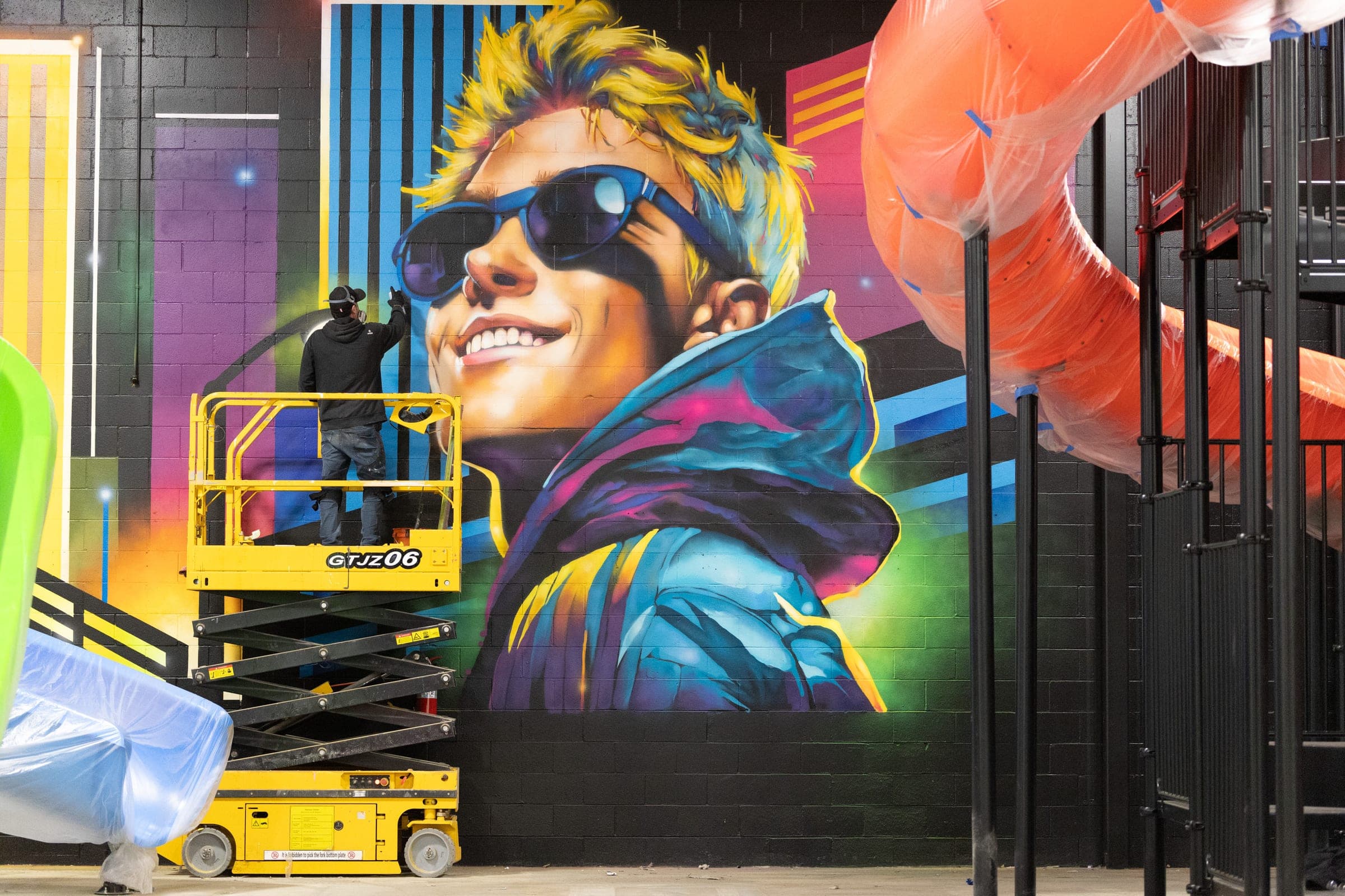 Behind the Scenes: Slick City St. Peters Gets a Graffiti Makeover. Photo by Zach Dalin, St. Louis photographer.