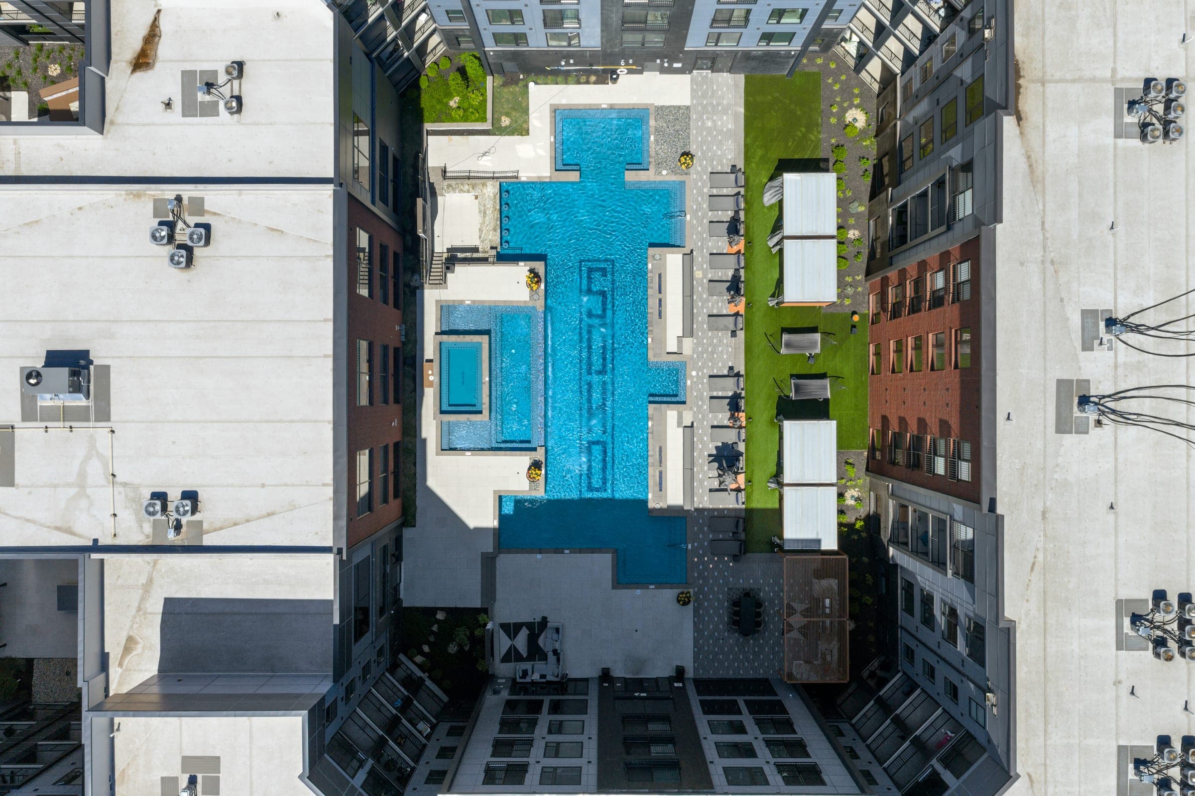 Behind the Lens: Pool Photography for Soho Apartments in Soulard. Photo by Zach Dalin, St. Louis photographer.